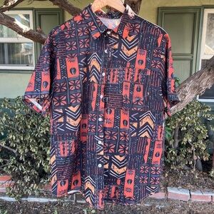 Men’s Bathing Suit Shorts And Button Up And Shirt Set